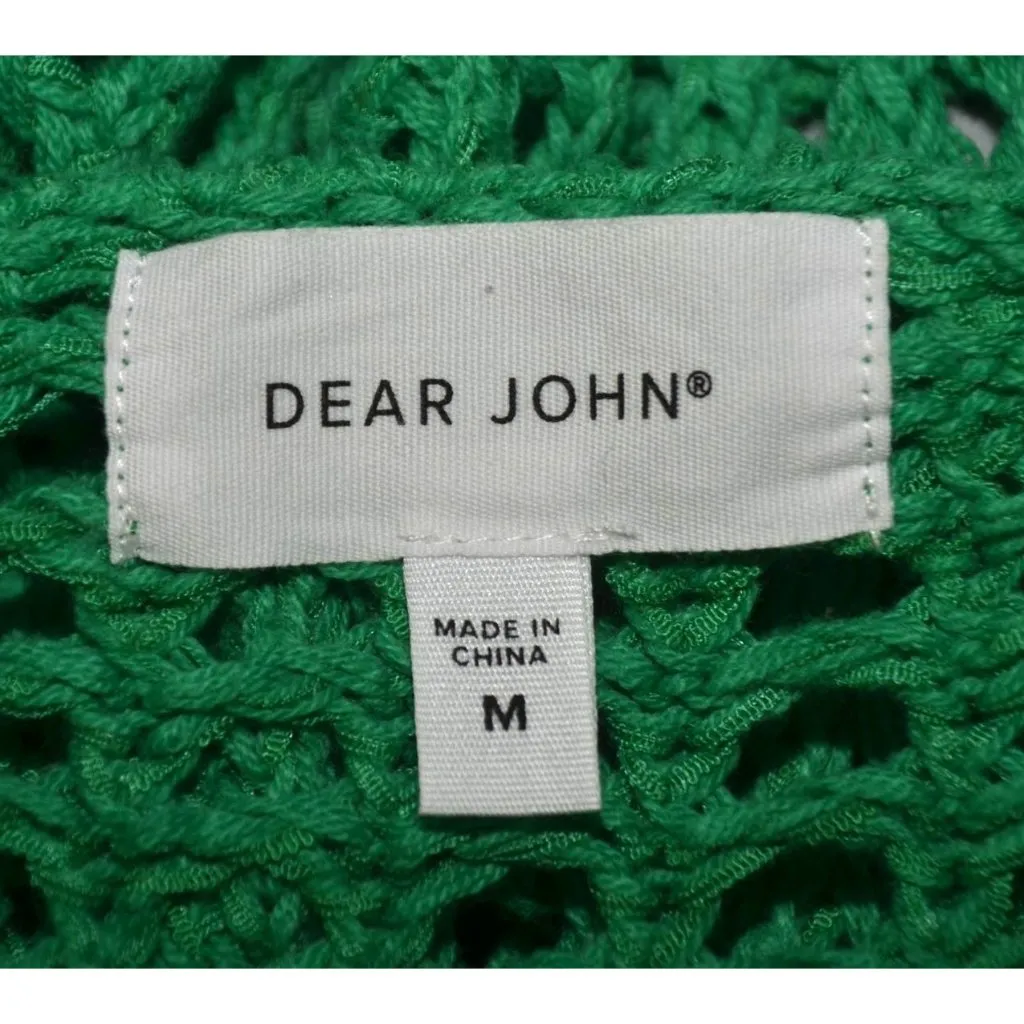 Dear John Green Open Knit Boat Neck Sweater Ladies Size M Long Sleeve Layering - Image 7