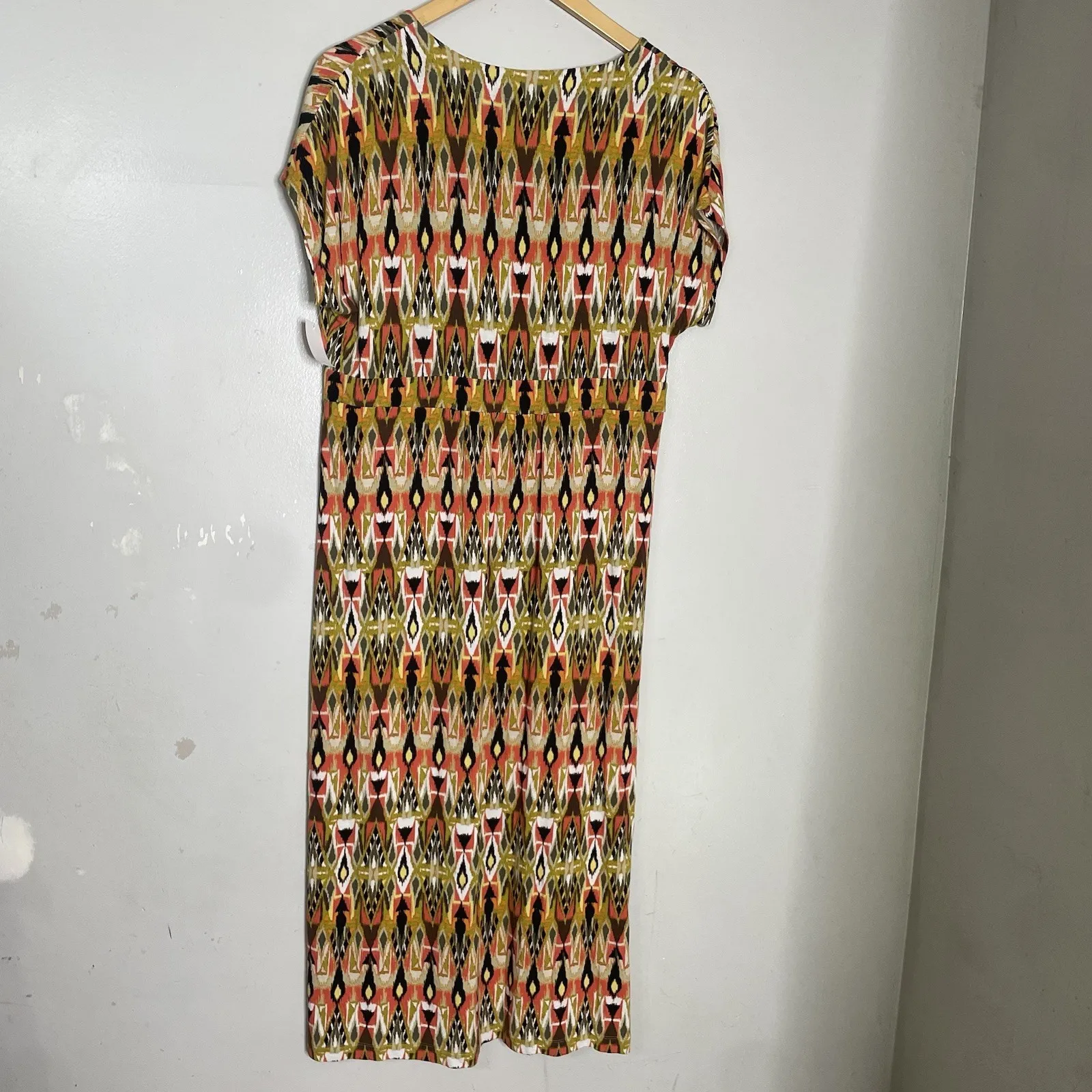 J. Jill Stretch Boho Ikat Tribal Maxi Length Dress MP Size undefined - Image 4