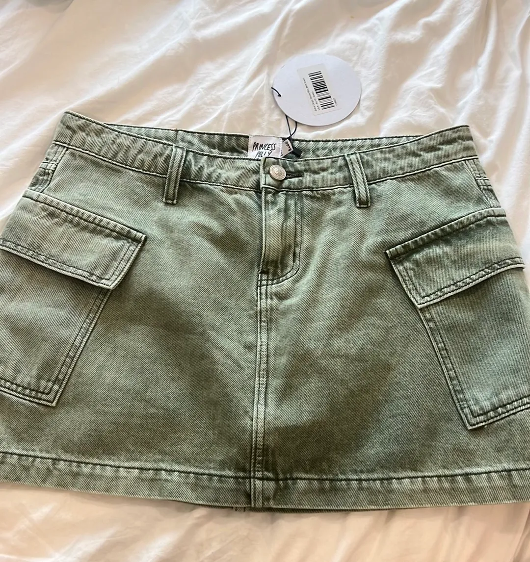 Green Denim Skirt - Image 3