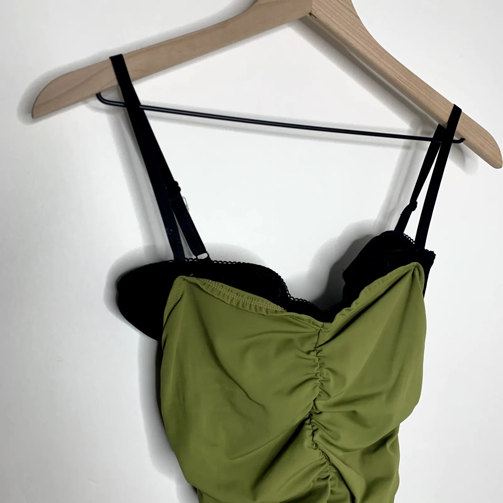 Miaou Renzo Tank Crop Top Green Womens Small - Image 6