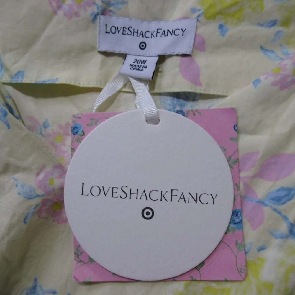 NWT LoveShackFancy x Target Estelle in Yellow Floral Puff - Image 3