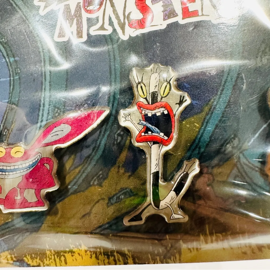 NWT CultureFly Nickelodeon The Nick Box Aaahh!!! Real Monsters Enamel Pin Set - Image 4