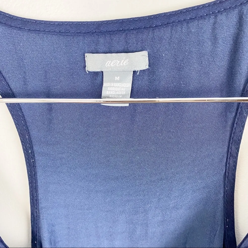 Aerie Navy Blue Lightweight “Just Chill” Loungewear Sleep Tank Top Size Medium - Image 6