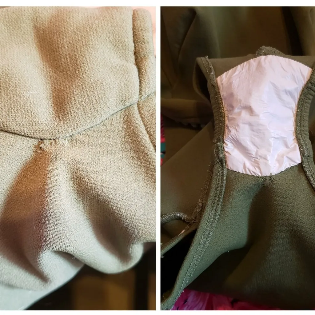 Vintage green one piece swimsuit with mini pom pom trim & front skirt panel Size XXS - Image 7