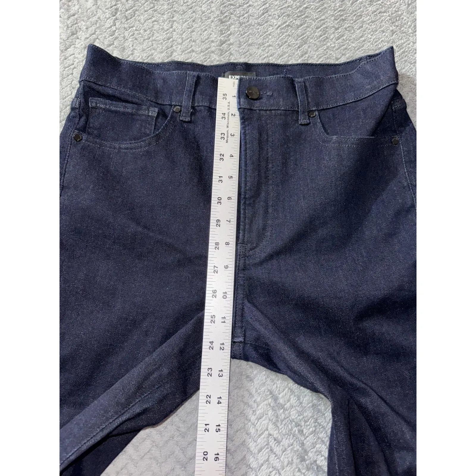 Express High Rise Skinny Jeans Dark Wash Denim Classic Style‎ Size 10 - Image 9