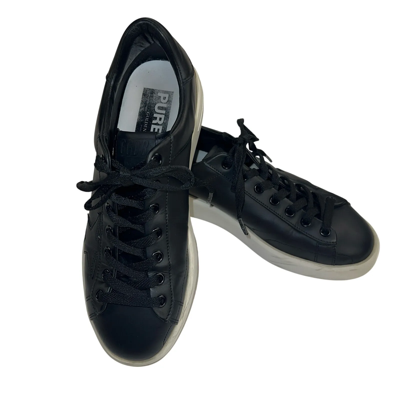 Golden Goose Purestar Black Low Top Sneakers Size 38 (Womens 8) See Description - Image 15