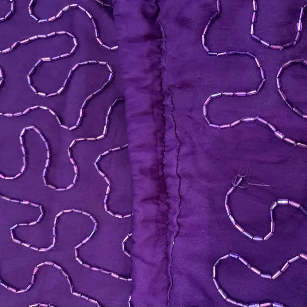 Vintage Purple Silk Beaded 2 - Image 10