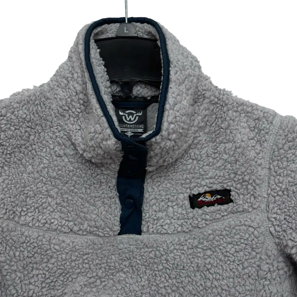 Moosejaw Moutaineering Sweater Womens Small Sherpa 1/4 Snap Pull Over White - Image 2