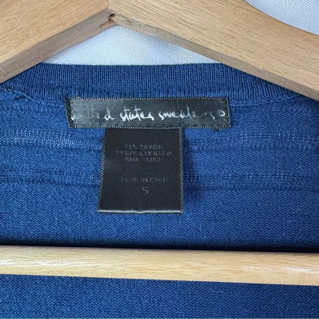 United States Sweaters Royal Blue Open Front Cardigan Sweater S - Image 4