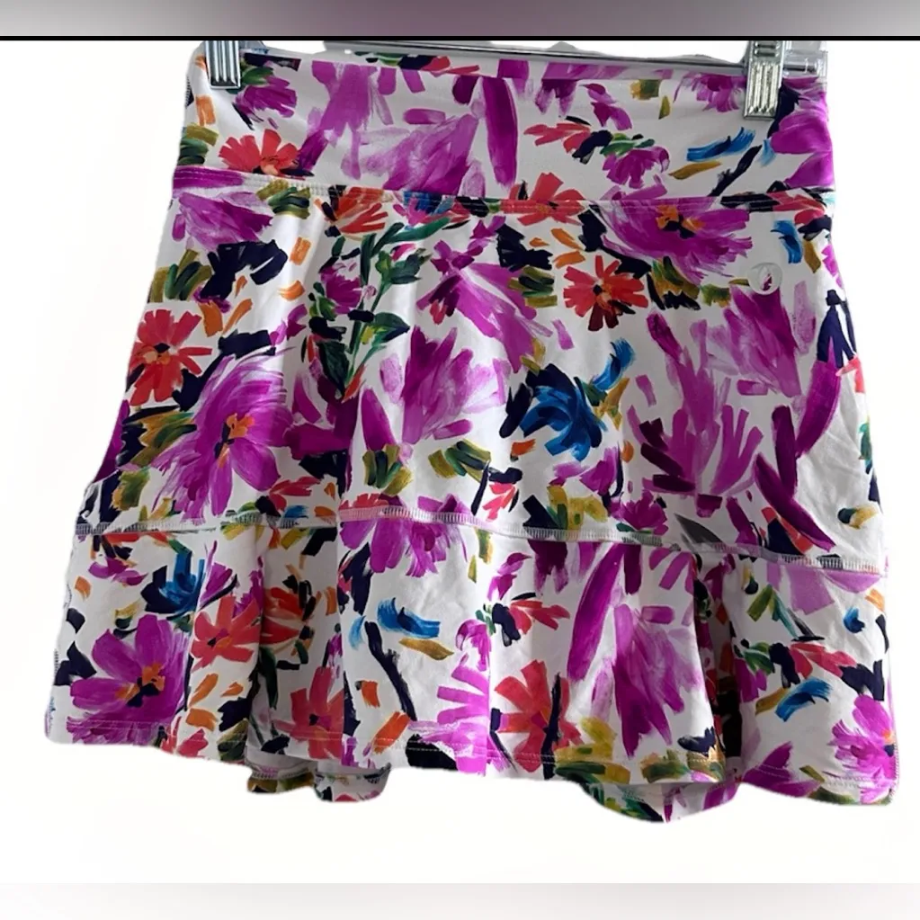 Dona Jo‎ DonaJo Women’s Athletic Multicolor Floral Skort Skirt Size S (1) White - Image 4