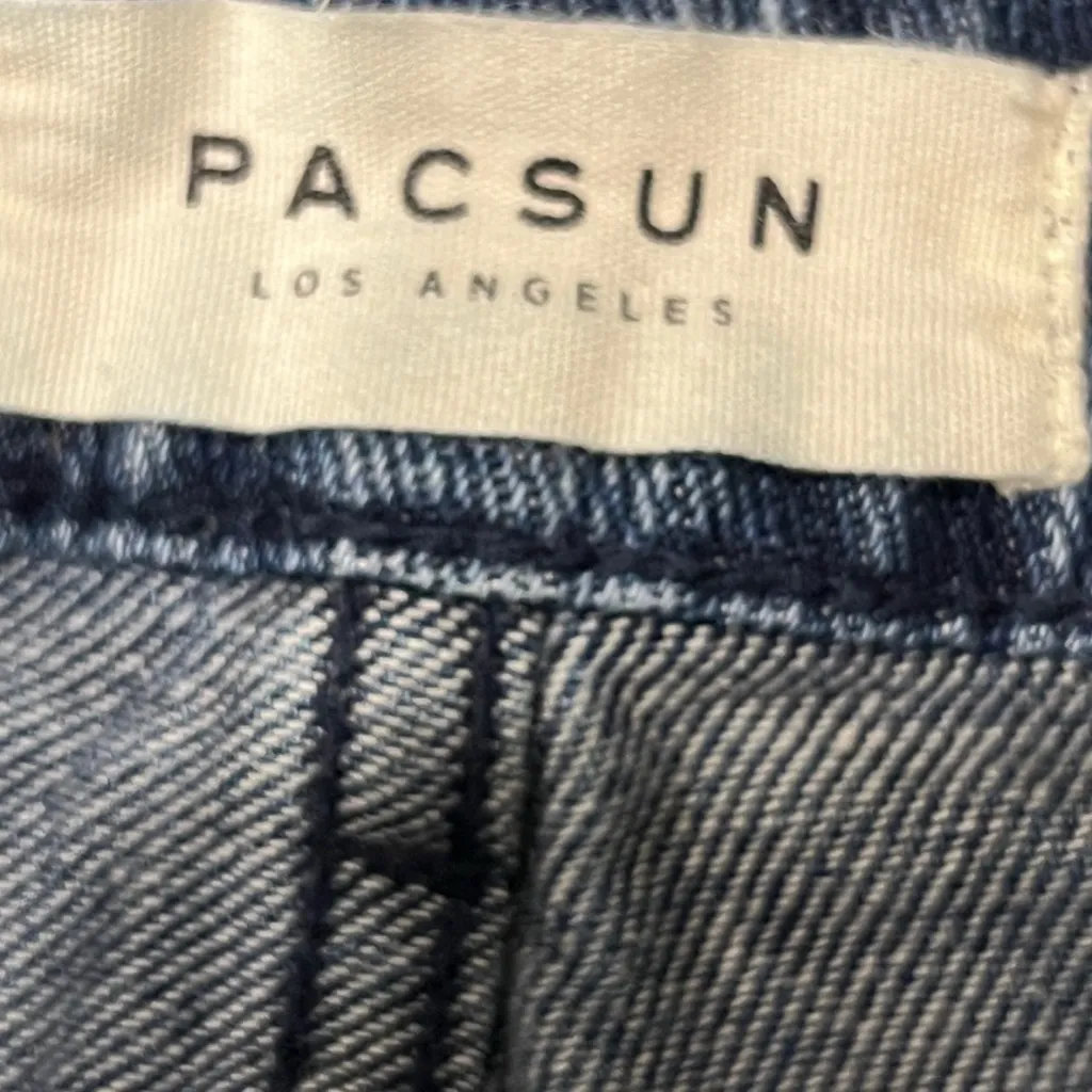 PacSun Striped Blue denim “Mom Jeans” size 27 - Image 4