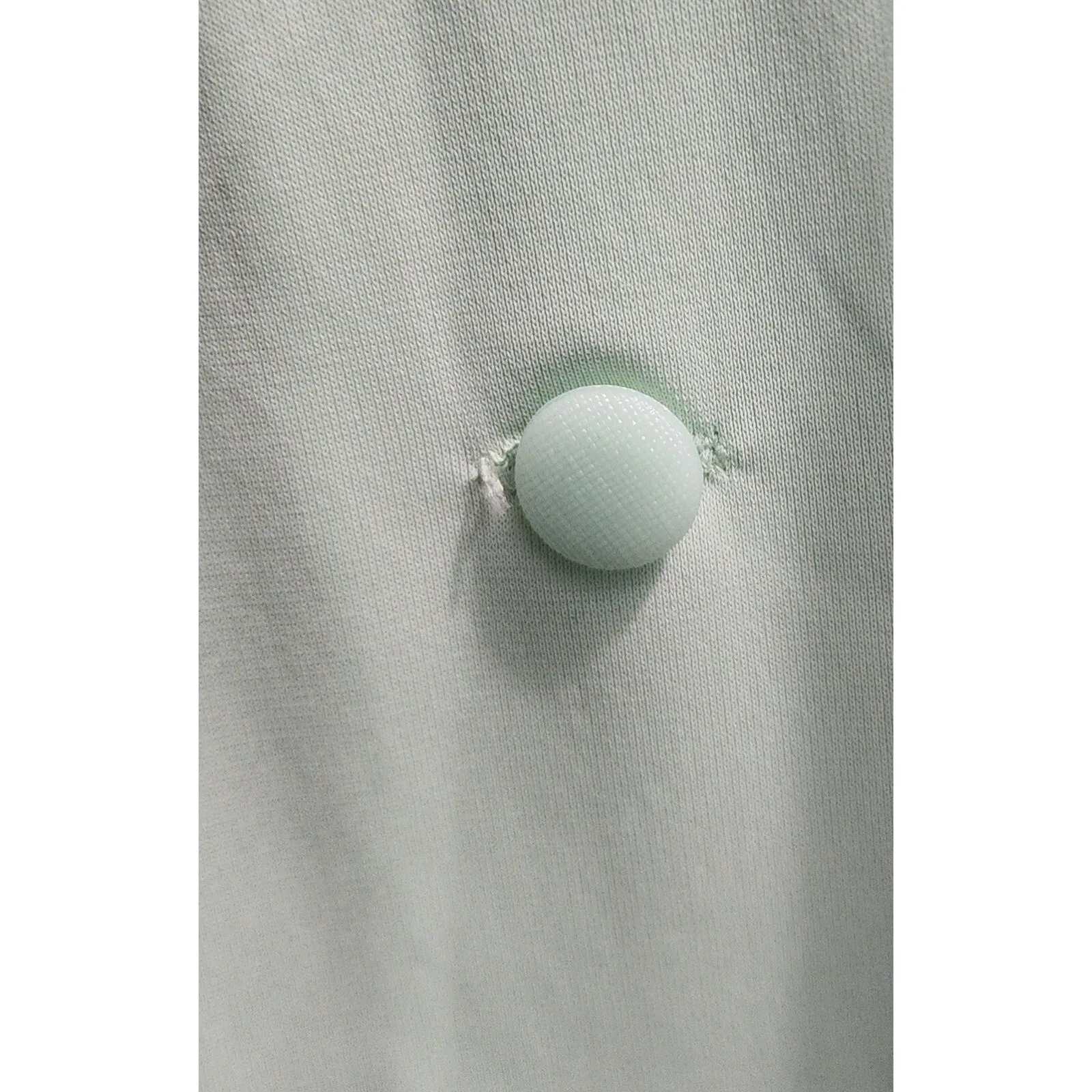 Shadowline Mint Green Nightgown Lace Trim Floral Embroidery Button Front Size L Size L - Image 3