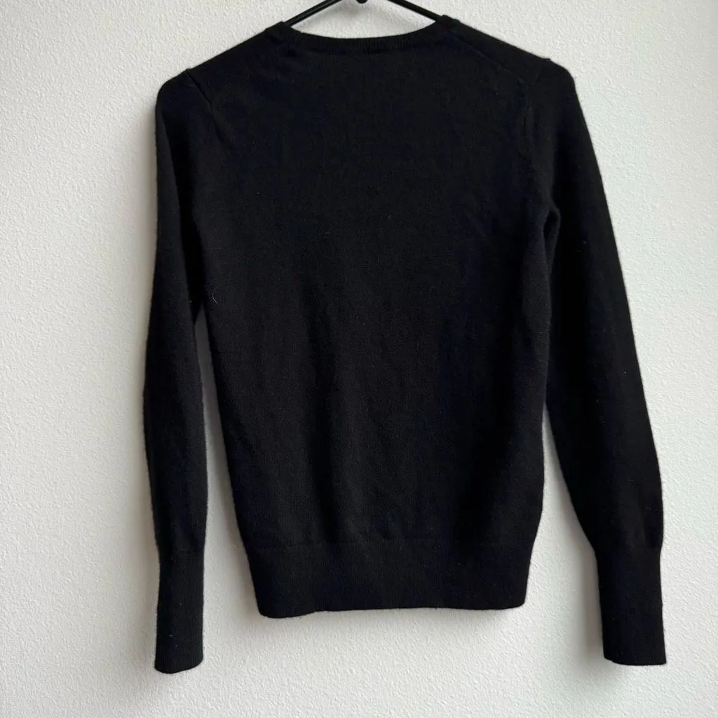Everlane 100% Cashmere Black Crewneck Pullover Classic Sweater Size XS - Image 4