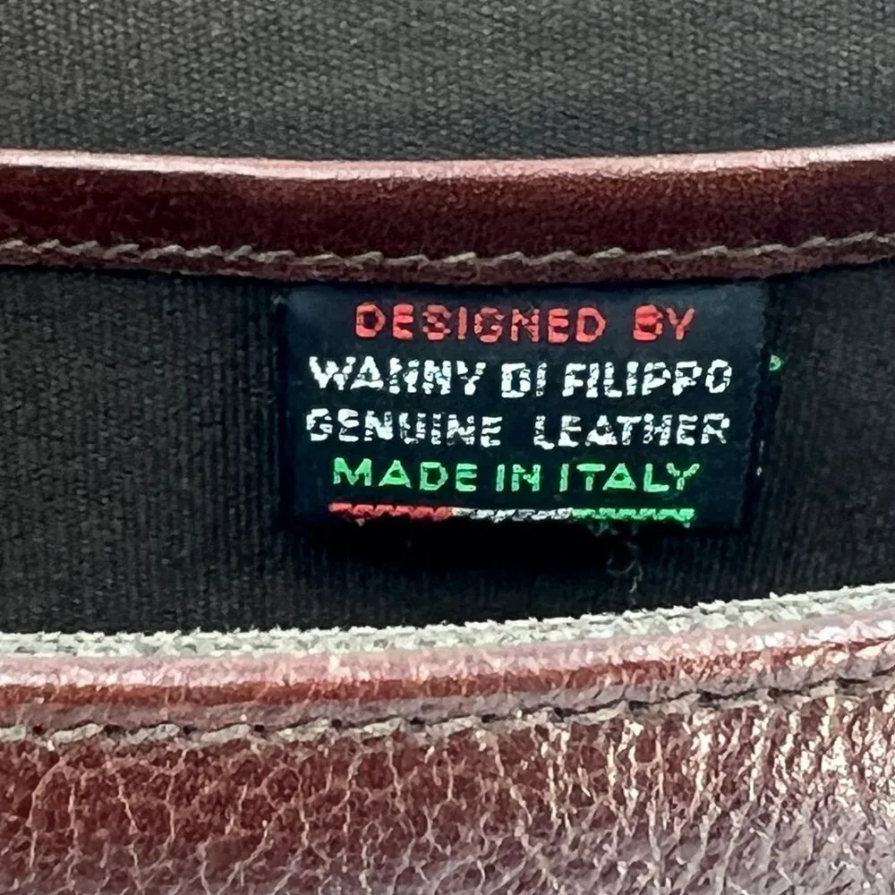 Il Bisonte Brown Leather Shoulder Bag Handbag Forestcore Autumn Renfaire - Image 6