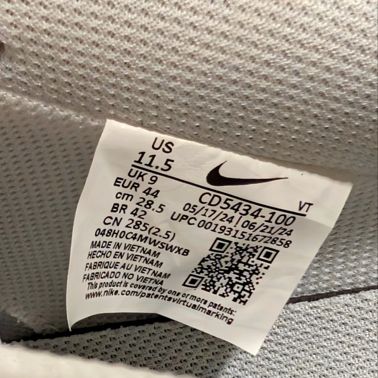 🆕 Nike Womens 11.5 Court Vision Low White Athletic Gym Shoes NEW - Image 2