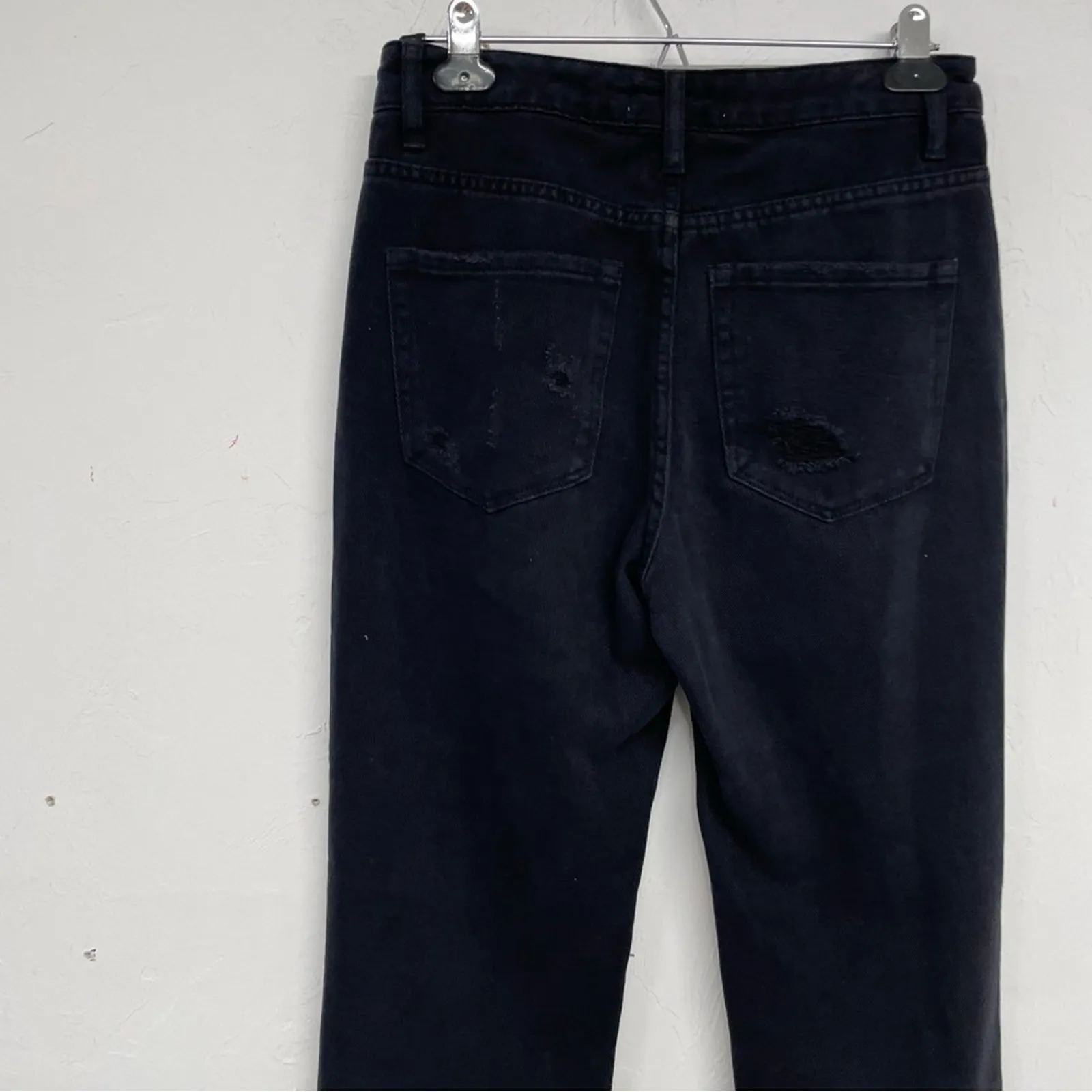 Vervet Black Distressed High Rise Mom Jeans Womens 26 Denim Fall 90s Style - Image 5