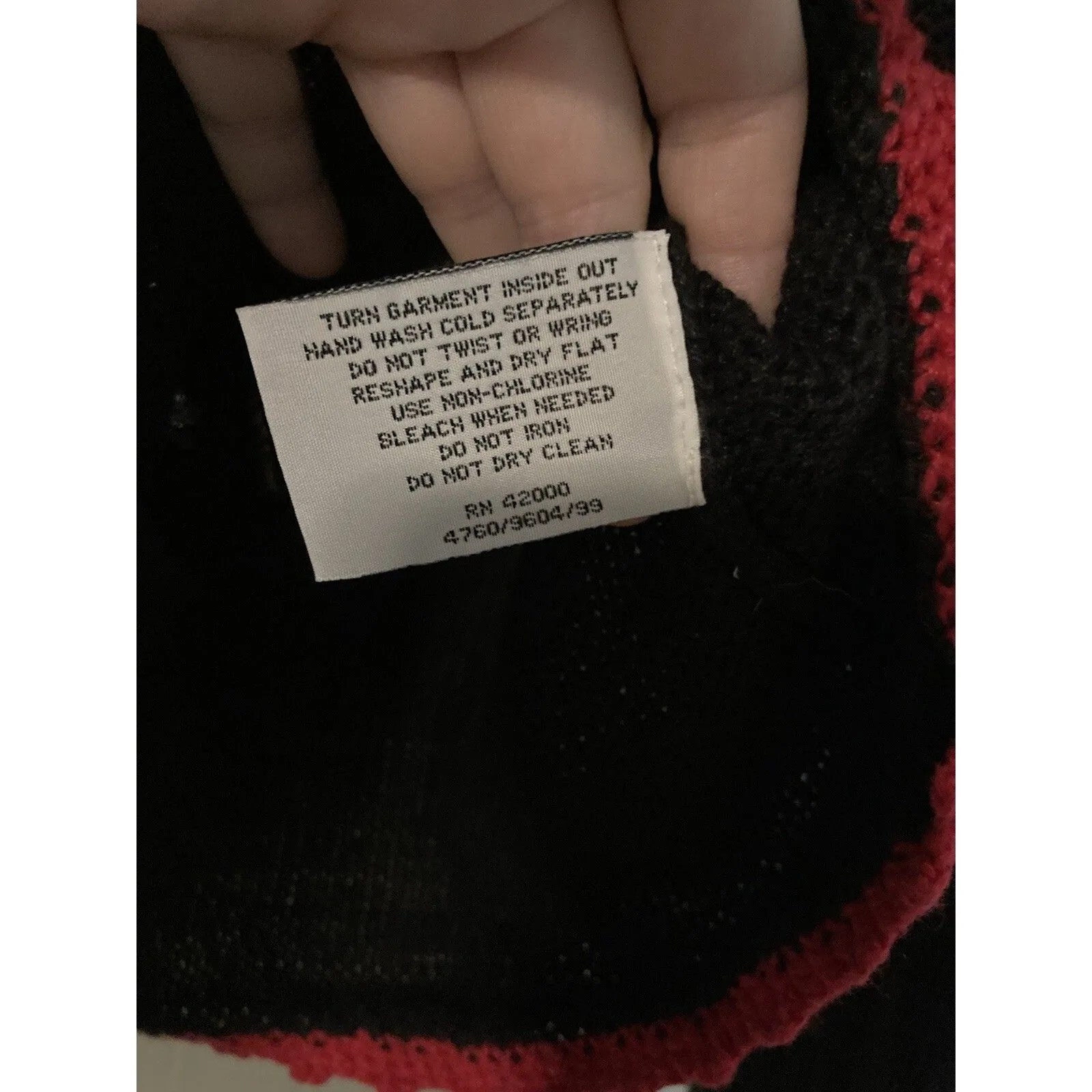 Embroidered Nutcracker Christmas Cardigan L Ugly Sweater Granny Black Vintage Size L - Image 9