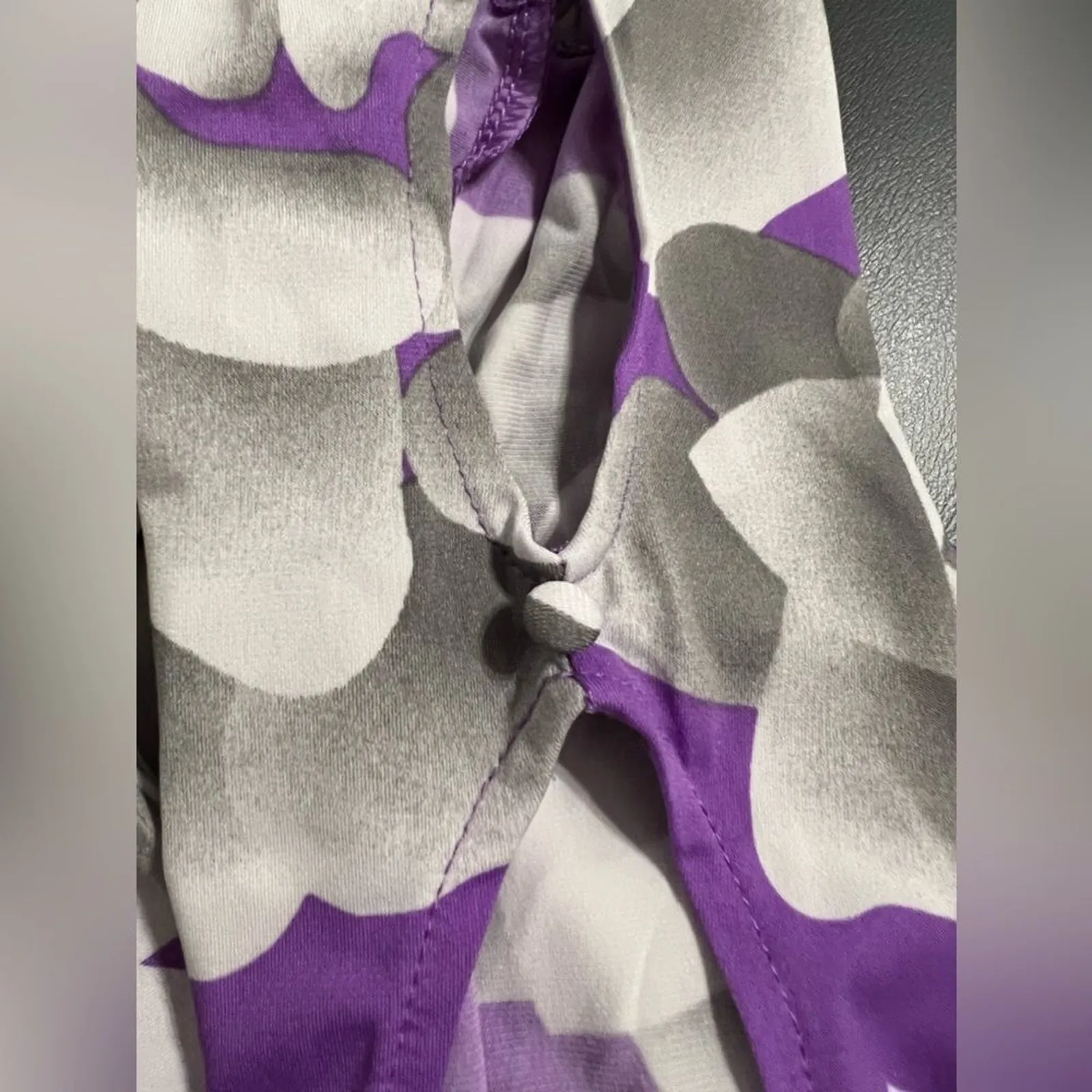 Bob Mackie Wearable Art Purple Gray Floral Tunic Sz XS - Image 6