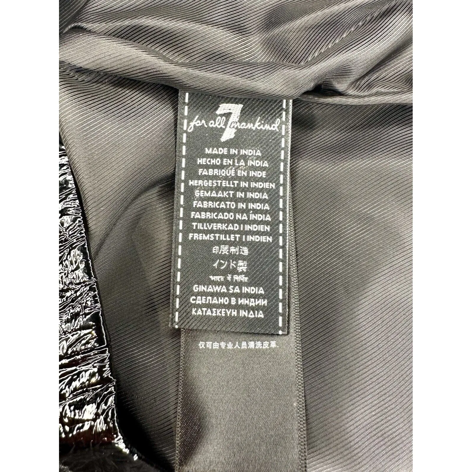 7 For All Mankind Genuine Leather Mini Skirt Size XS NWT Retails for $495!! - Image 5