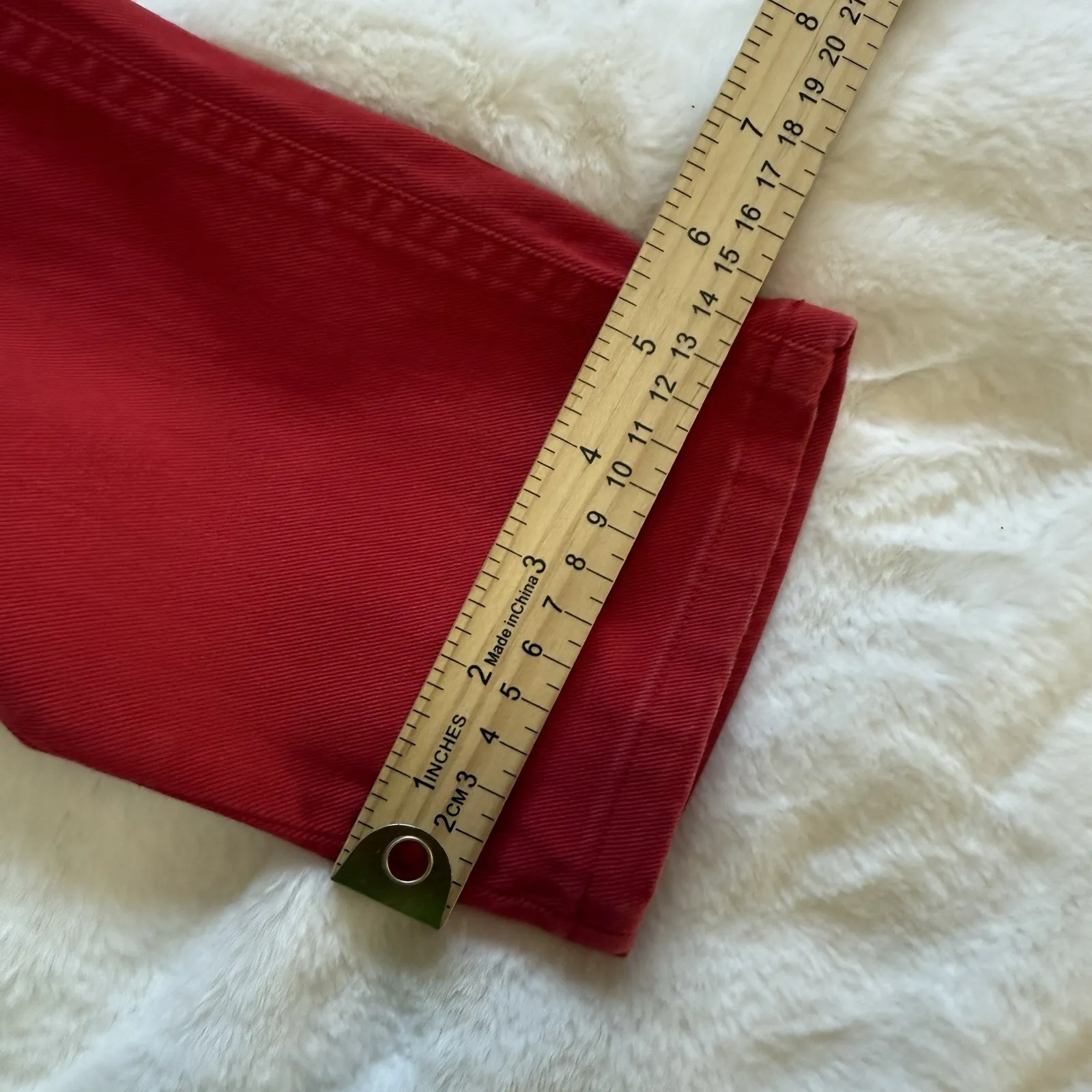 Loro PianaRed Straight Leg Premium Denim Size 27(eu 40) Women's Designer Jean - Image 14