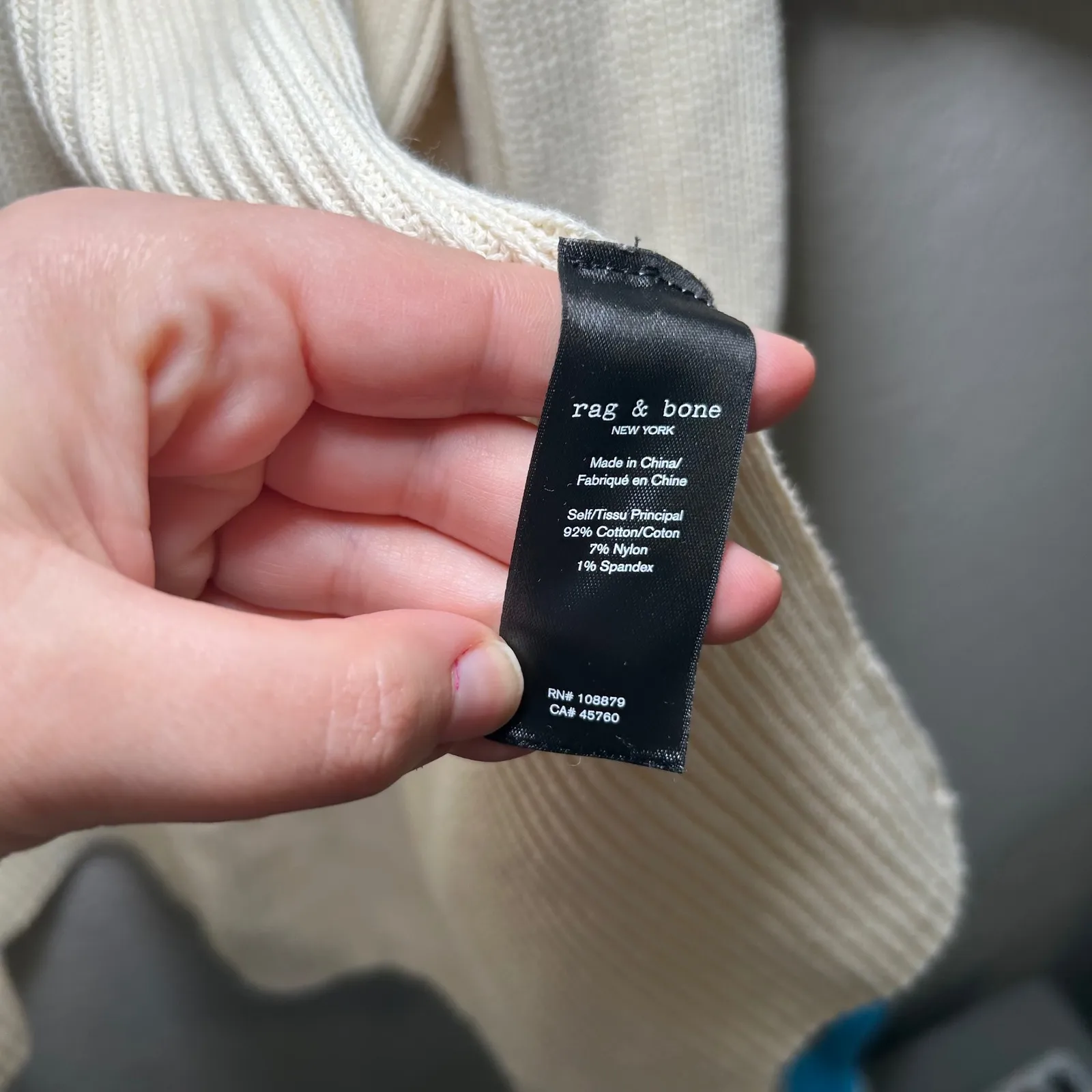 Rag & Bone Cream Ribbed Long Duster Cardigan Sweater Size M quote luxury minimal - Image 5