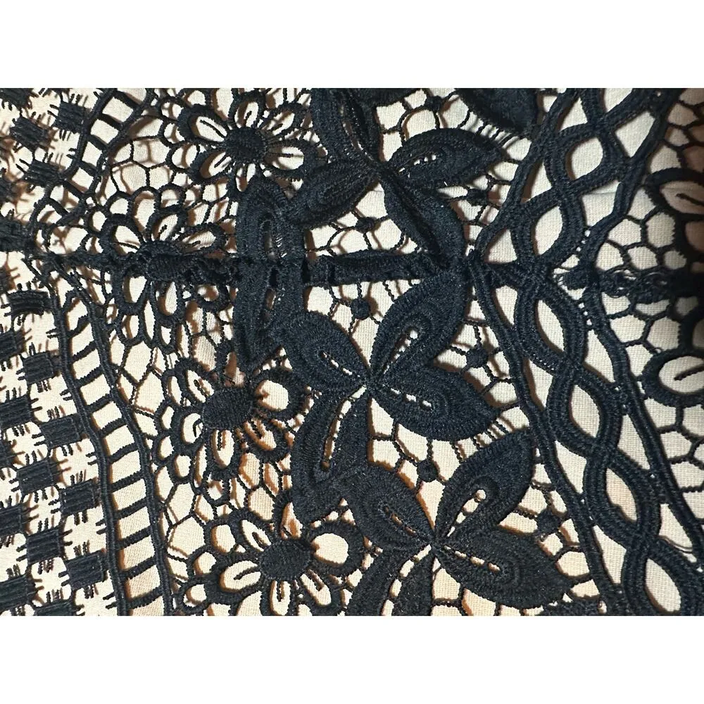 ASTR Women’s Small Black Nude Lace Low Back Backless  Dress Cocktail Party Dress - Image 8