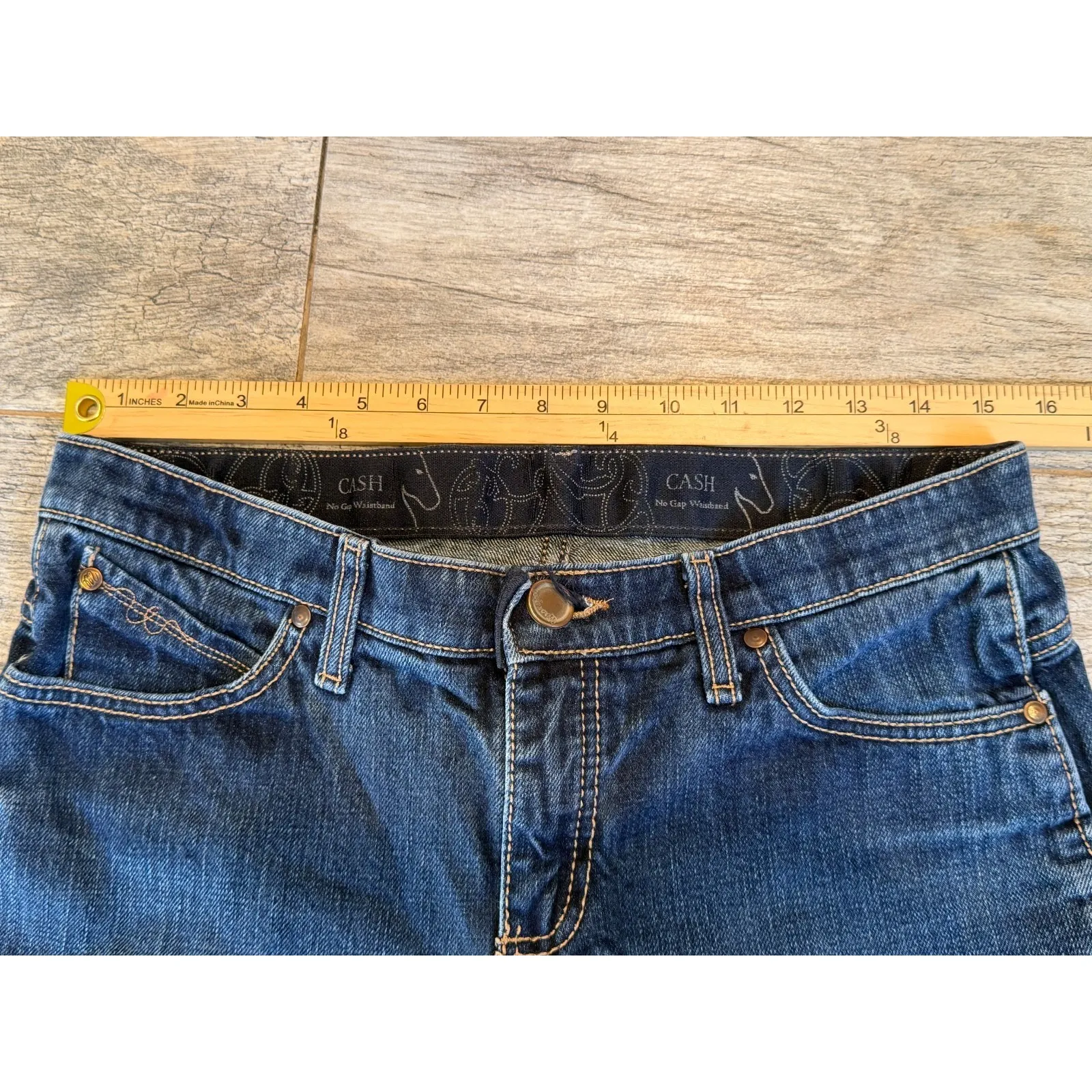 Qbaby Denim Jeans size 7 / 8 x 36 q-baby Western boot bootcut jean WRC10ON Rodeo - Image 4