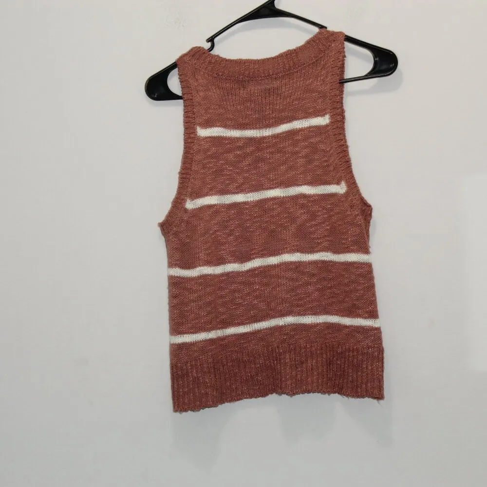 Altar'd State Striped Knit Sweater Tank Size Medium - Image 2