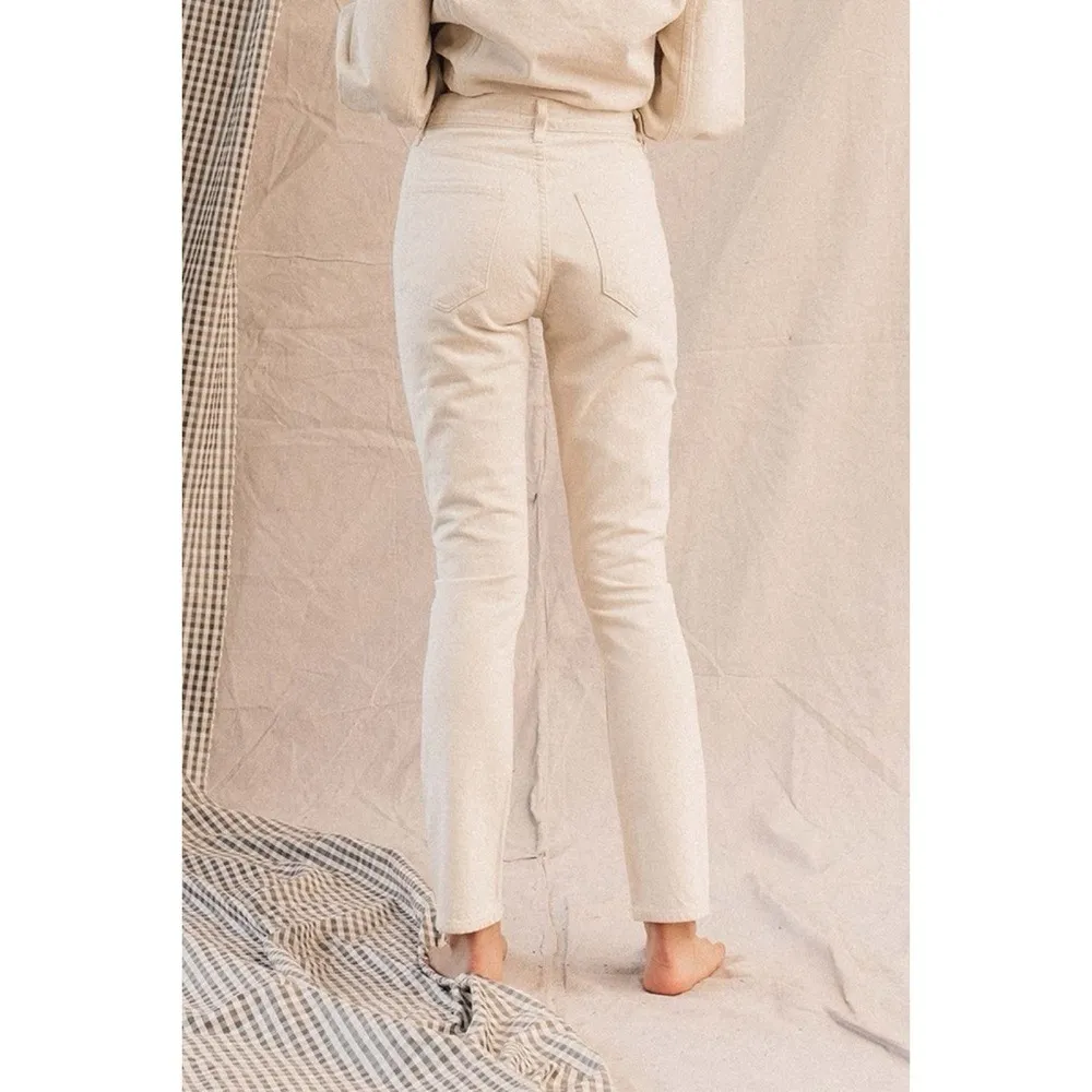 AGOLDE Remy High Rise Straight Leg Jeans in Paper cream white, W27, NWT - Image 8