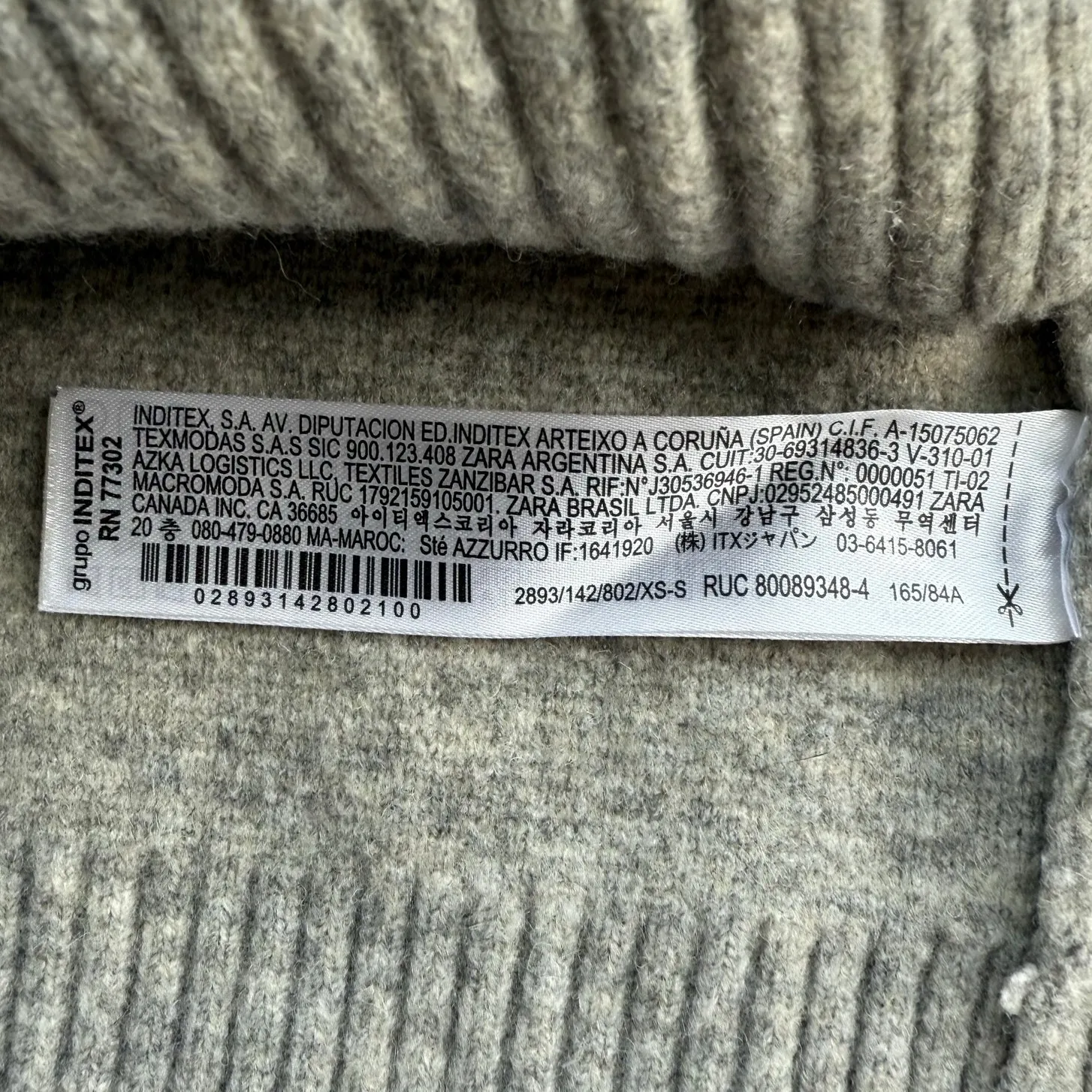 Zara Oversized Gray Cardigan Button Up V-Neck Sweater Women's Size XS-Small - Image 10