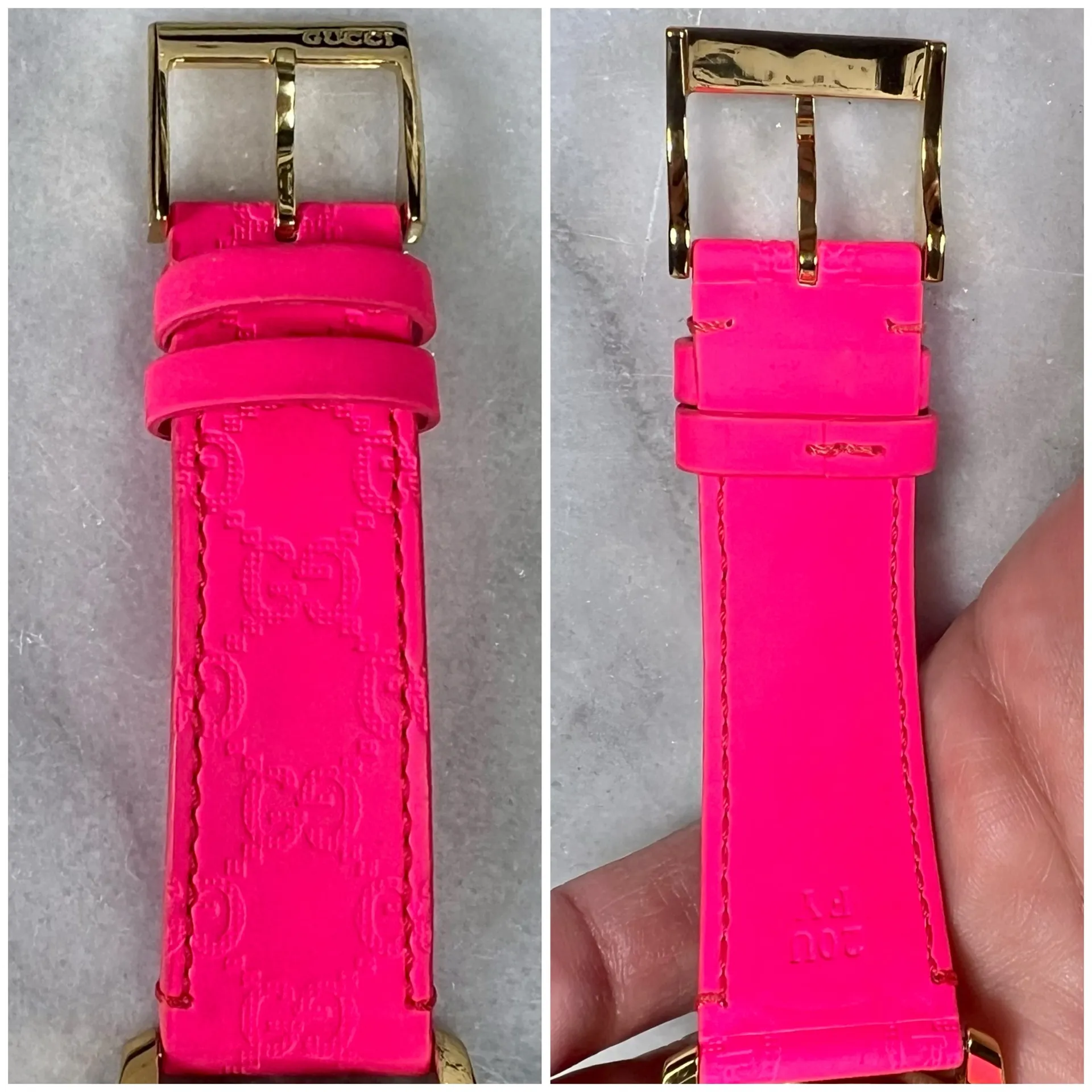 Gucci Rare Hot Pink Monogram Timeless Watch - Image 7