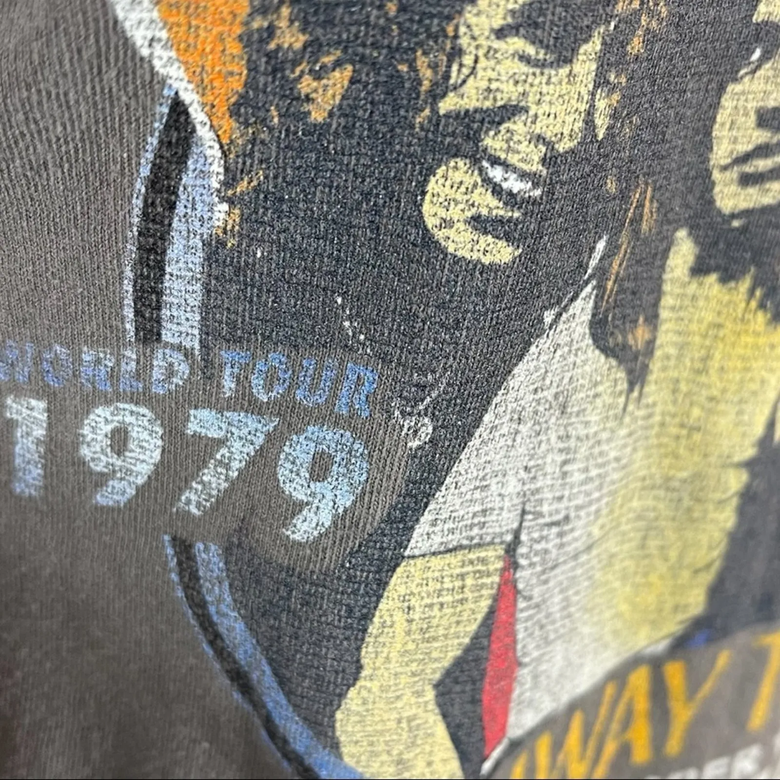 AC/DC BAND TEE T-SHIRT GREY Highway to Hell Long Beach Arena Sept 10 8PM 1979 - Image 6