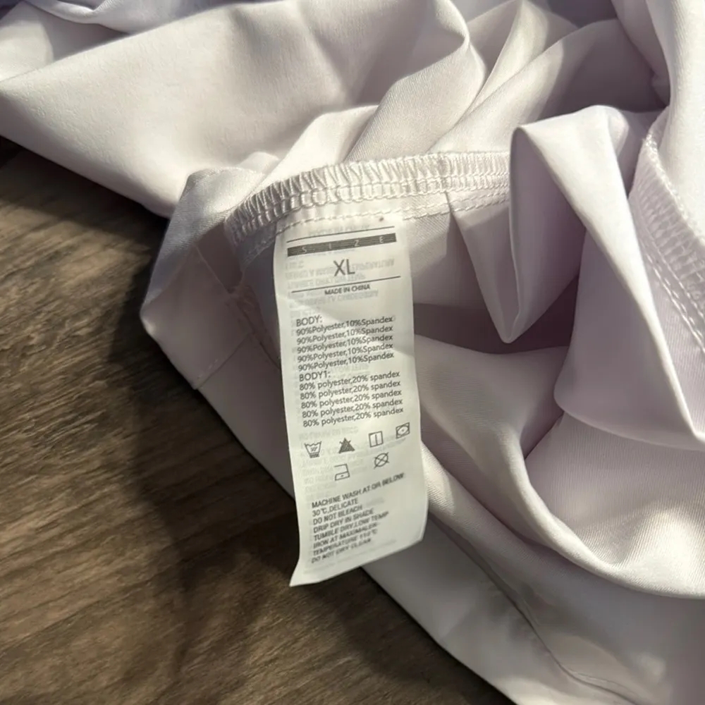 Mivei High Waisted Hiking Skirt With Cargo Pockets. Dry fit and SPF50 White Size XL - Image 5