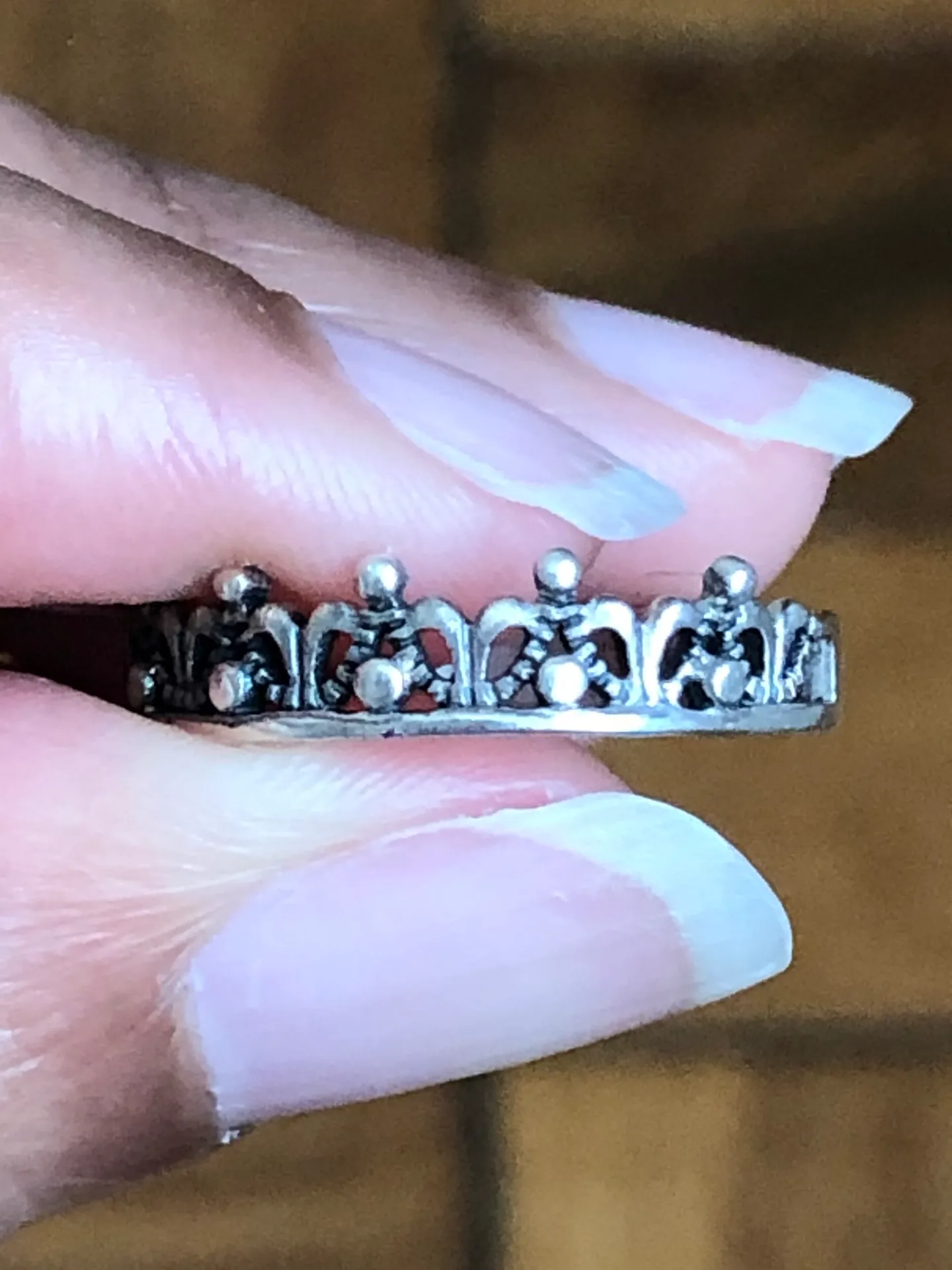 Sterling Silver Crown Princess Ring - Image 2