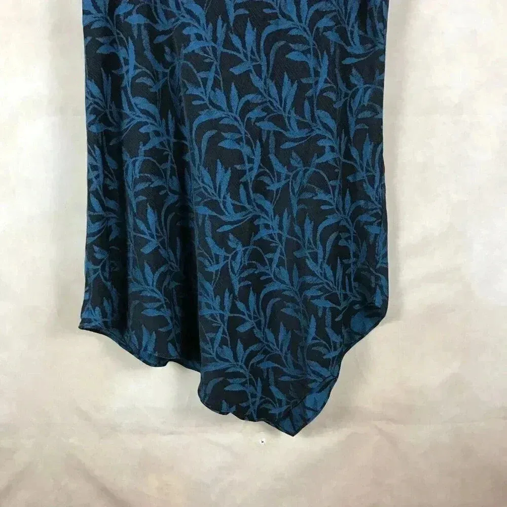 ALFANI Black/Teal Floral Asymmetrical Midi Skirt NEW 12 - Image 7