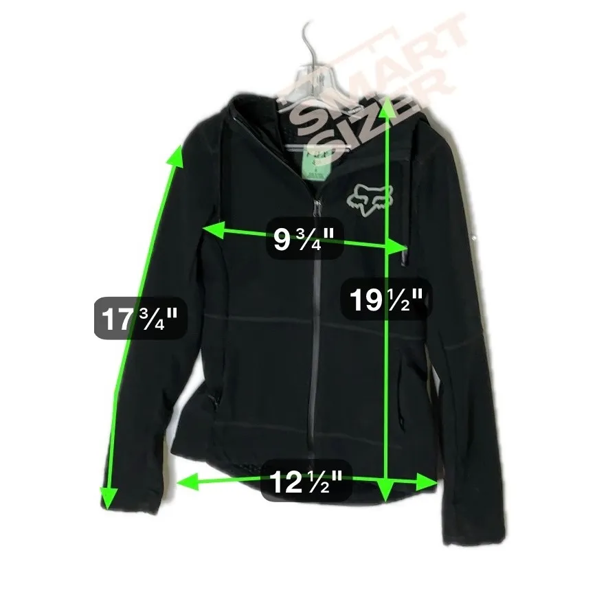Fox Racing Womens Black Full Zip Hooded Jacket Logo Size S Moto Outdoor Gear - Image 4