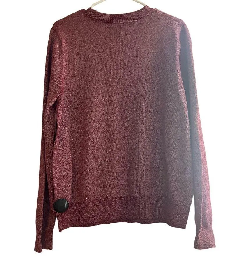 Woman’s size m Jeff red glitter sweater (nwt)(b58) Size M - Image 2