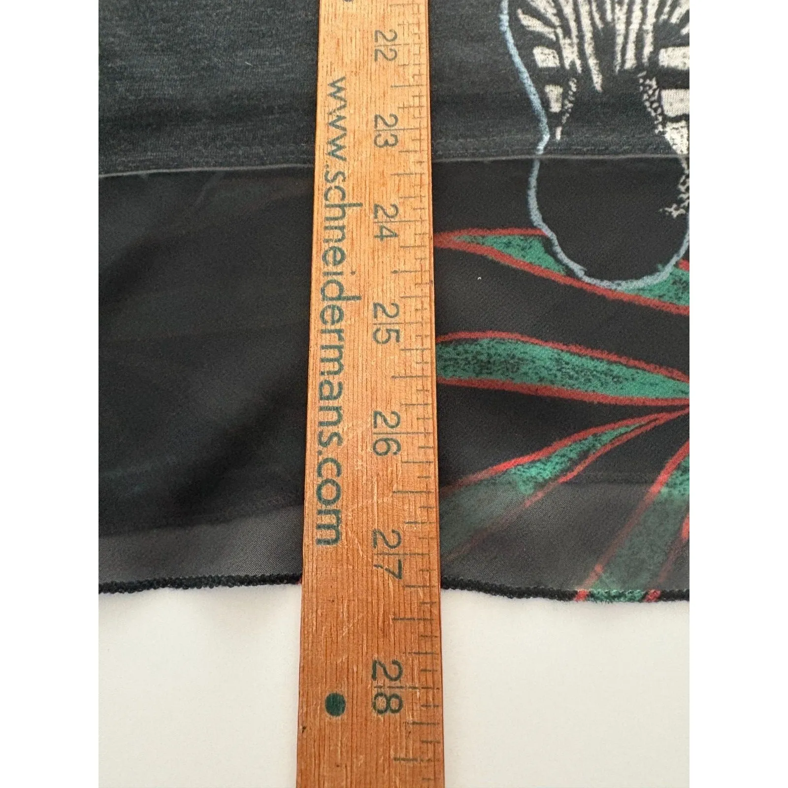 Jess & Jane Zebra Print Tunic Top Size M Black Plants Jungle Lagenlook Oversize Size M - Image 9