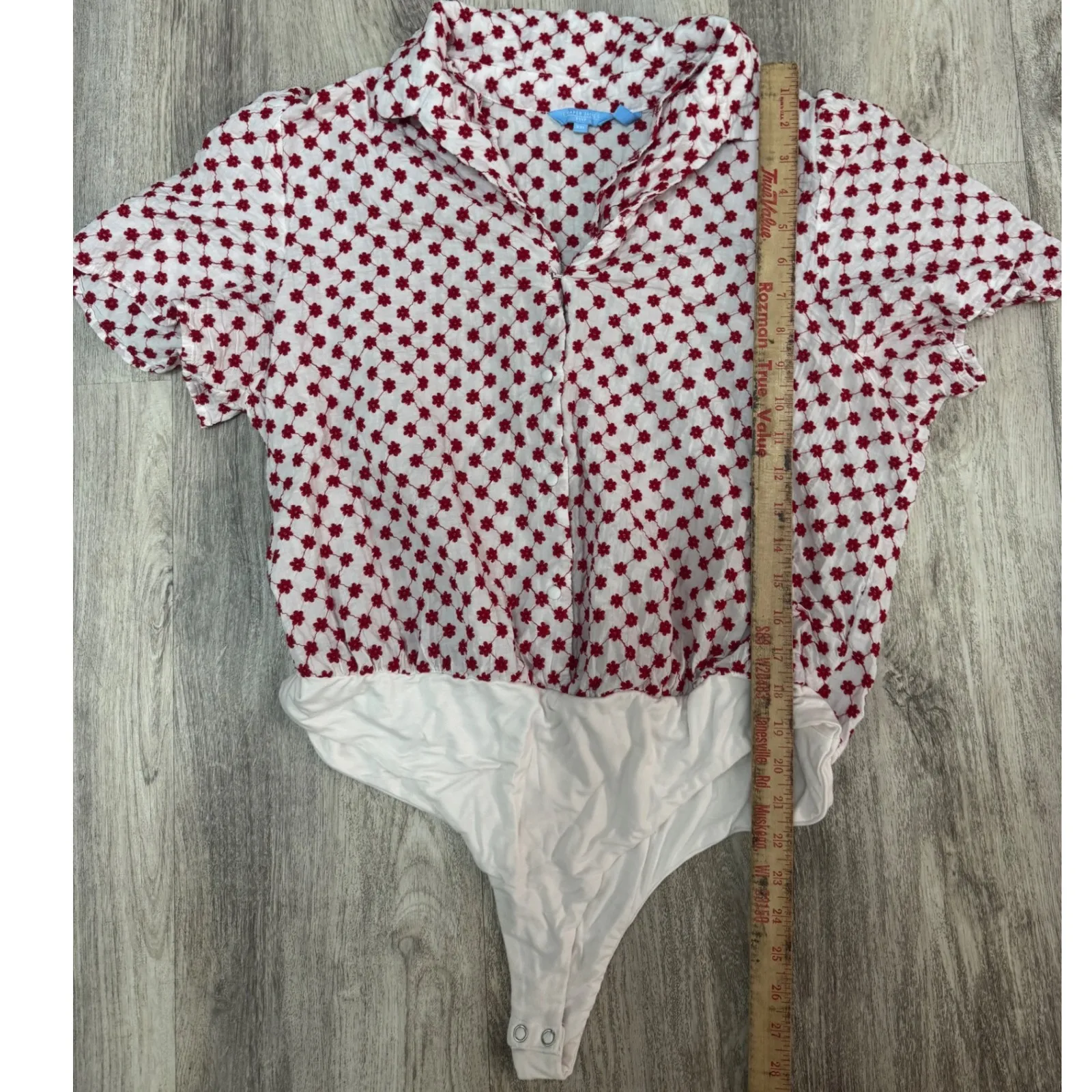 Draper James RSVP XXL Floral Embroidered‎ Bodysuit Short Sleeve - Image 6