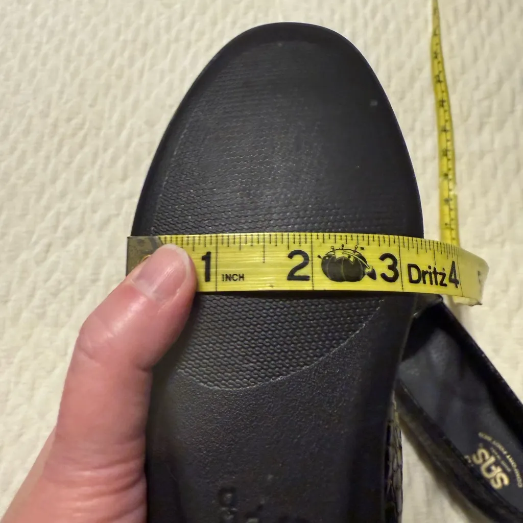 SAS Simplify Black Patent Leather Croc Embossed Loafers Shoes Women’s Sz 9 Slim - Image 11