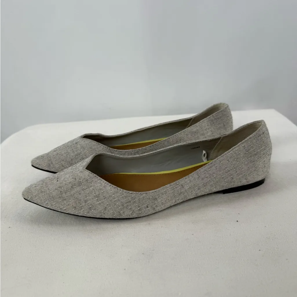 Gap  Point Toe Slip On Canvas Flats in Gray‎ Size 9 - Image 5
