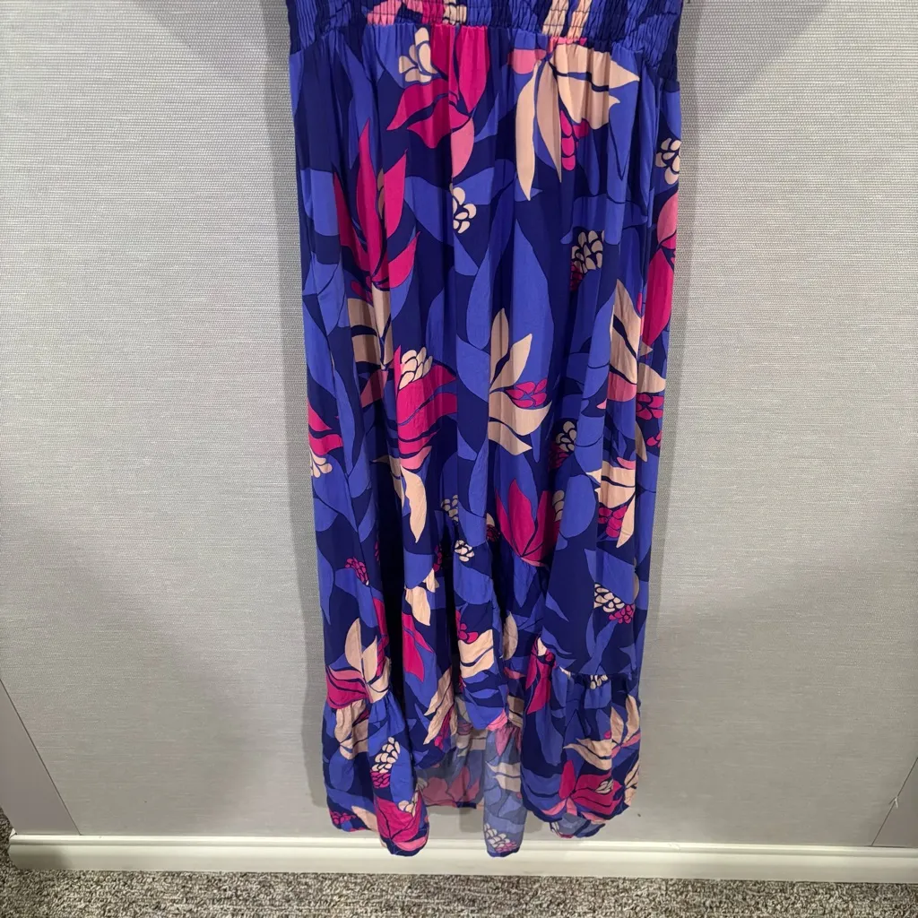 Abel the Label Anthropologie Santa Cruz Purple Floral Midi Dress S‎ - Image 5