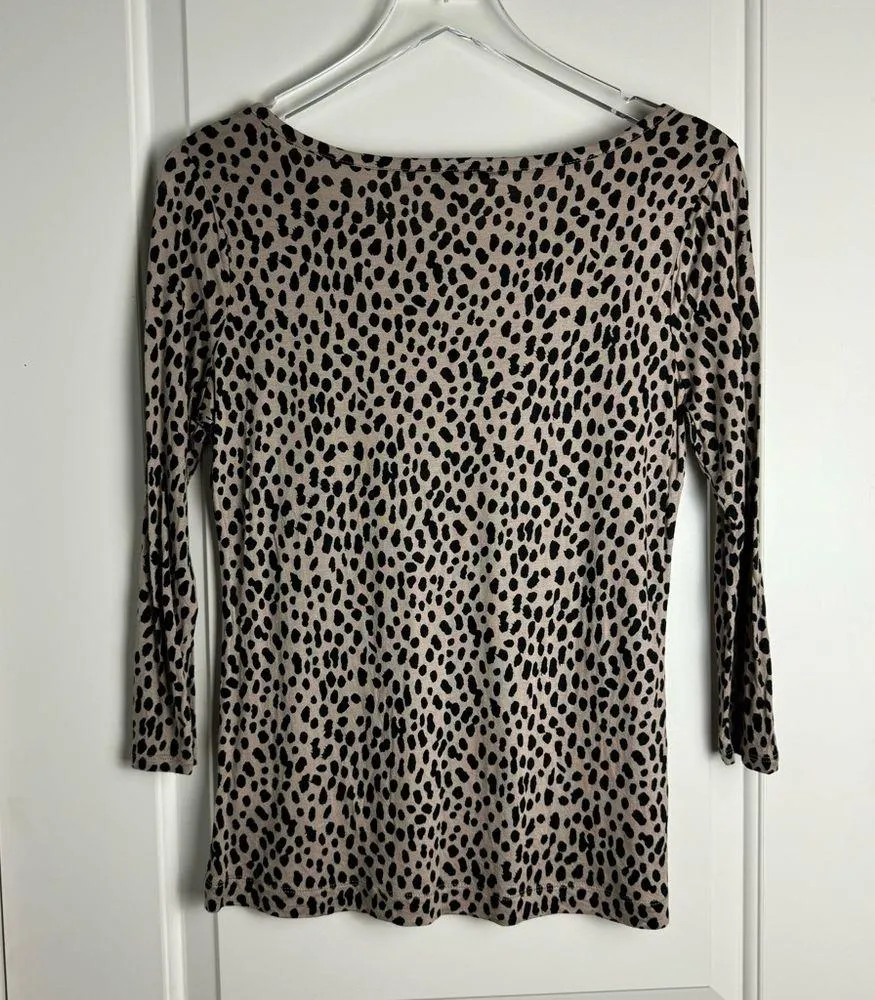 Banana Republic Spotted Dots 3/4 Quarter Sleeve Top - Image 2