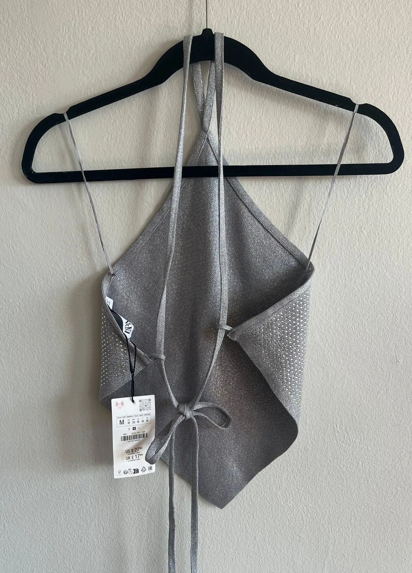 Open Back Sparkly Crop Top - Image 6