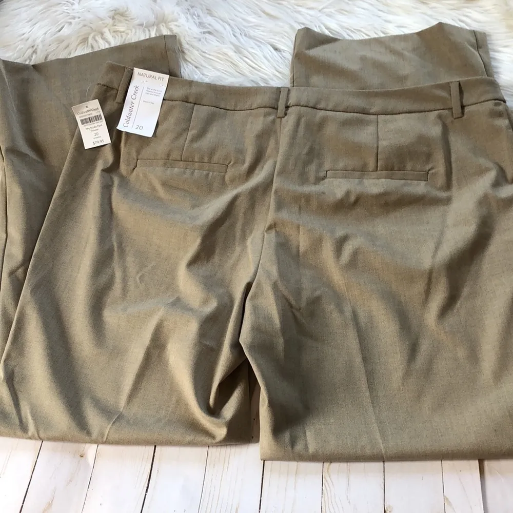 Coldwater Creek natural fit beige slacks size 20 - Image 3