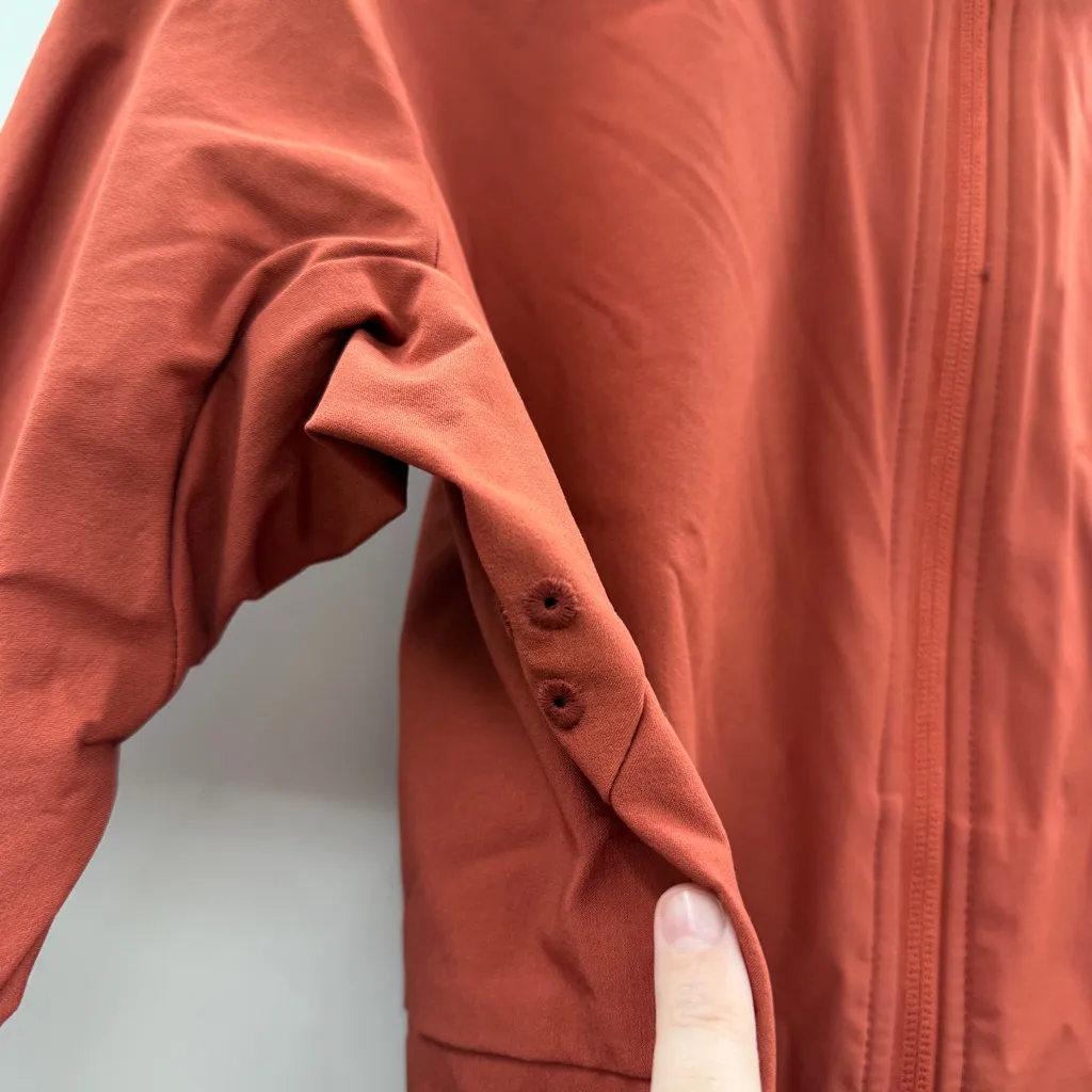 Prana Halle AT Long Sleeve Full Zip Hooded Jacket in Rust‎ Sz S NEW - Image 5