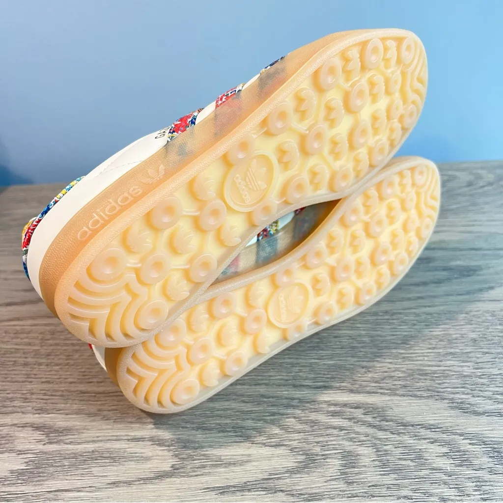 NWT Adidas x Liberty London Gazelle Indoor Florals Sneakers Size 9.5 White - Image 6