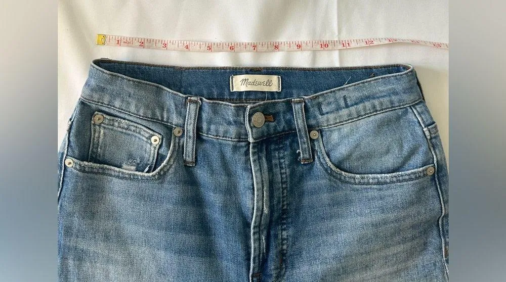 Madewell Women’s Jeans Size 27 Blue The Perfect Vintage Jean Light Wash Raw Hem - Image 8