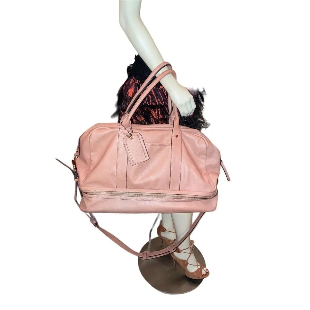 Sole Society Mason Blush Pink Vegan Leather Weekender Duffle Bag large - Image 16