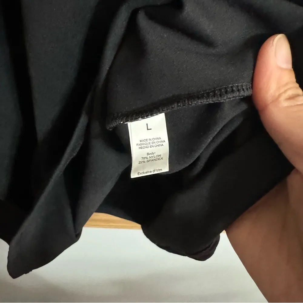 Qinsen Black Mini Dress Size Large - Image 6